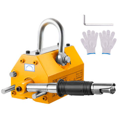 Magnetic Lifter, 600 kg Pulling Capacity, 2.5 Safety Factor, Neodymium & Steel, Lifting Magnet with Release, Permanent Lift Magnets, Heavy Duty Magnet for Hoist, Shop Crane, Block, Board