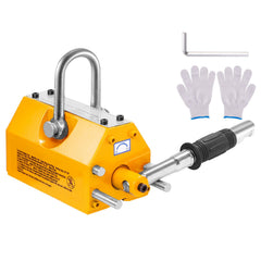 Magnetic Lifter, 1000kg Pulling Capacity, 2.5 Safety Factor, Neodymium & Steel, Lifting Magnet with Release, Permanent Lift Magnets, Heavy Duty Magnet for Hoist, Shop Crane, Block, Board