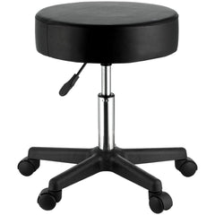Rolling Stools with Wheels, 400 LBS Weight Capacity Adjustable Height Stool with Ultra-Thick Seat Cushion, Swivel Stools Chair for Salon, Bar, Home, Office, Tatoo, Medical, Massage, Black