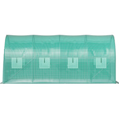 Walk-in Tunnel Greenhouse Galvanized Frame & Waterproof Cover 15x7x7 ft