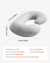 Pregnancy Pillow, C-Shaped Full Body Maternity Pillow, Ultra-Soft and Breathable Pregnant Support Pillows with Removable & Washable Cover, Perfect for Back, Belly, Hip, Legs Relief
