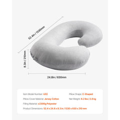 Pregnancy Pillow, C-Shaped Full Body Maternity Pillow, Ultra-Soft and Breathable Pregnant Support Pillows with Removable & Washable Cover, Perfect for Back, Belly, Hip, Legs Relief
