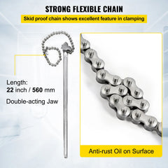 24 Inch Pipe Chain Wrench Heavy Duty 6.7 Inch Chain Wrench
