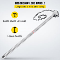 24 Inch Pipe Chain Wrench Heavy Duty 6.7 Inch Chain Wrench