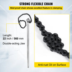 24 Inch Pipe Chain Wrench Heavy Duty 6.7 Inch Chain Wrench