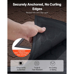 Front Door Mat, 1194 x 889 mm Commercial Floor Mat for Indoor and Outdoor, Modern Stylish Carpet with TPE Backing, Heavy Duty Washable Entry Industrial Rug for Hallway, Balcony, Garage, Brown