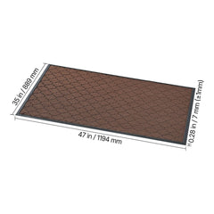 Front Door Mat, 1194 x 889 mm Commercial Floor Mat for Indoor and Outdoor, Modern Stylish Carpet with TPE Backing, Heavy Duty Washable Entry Industrial Rug for Hallway, Balcony, Garage, Brown