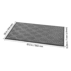 Front Door Mat, 1562 x 914 mm Commercial Floor Mat for Indoor and Outdoor, Modern Stylish Carpet with TPE Backing, Heavy Duty Washable Entry Industrial Rug for Hallway, Balcony, Garage, Grey