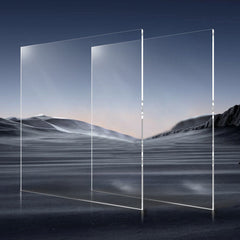 Plexiglass Acrylic Sheet, 2-Pack Plastic Sheets, 610 x 914 mm 6 mm Thick Clear Plastic Cast Transparent Glass for Crafting Projects, Replacement Picture Frame Glass, DIY Display, Easy to Cut