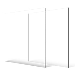 Plexiglass Acrylic Sheet, 2-Pack Plastic Sheets, 610 x 914 mm 6 mm Thick Clear Plastic Cast Transparent Glass for Crafting Projects, Replacement Picture Frame Glass, DIY Display, Easy to Cut