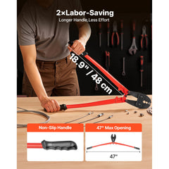 762mm/30" Hand Swager, Swaging Tool for 5/32", 1/4" and 5/16" Aluminum/Copper Sleeves