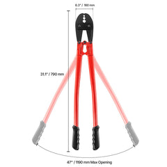 762mm/30" Hand Swager, Swaging Tool for 5/32", 1/4" and 5/16" Aluminum/Copper Sleeves