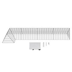 Chicken Tunnels, 400x100x61.5 cm(LxWxH) Chicken Tunnels for Yard, Portable Chicken Tunnels for Outside with Corner Frames, Chicken Coop Run, Suitable for Chickens, Ducks, Rabbits
