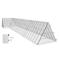 Chicken Tunnels, 400x100x61.5 cm(LxWxH) Chicken Tunnels for Yard, Portable Chicken Tunnels for Outside with Corner Frames, Chicken Coop Run, Suitable for Chickens, Ducks, Rabbits