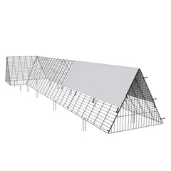 Chicken Tunnels, 400x100x61.5 cm(LxWxH) Chicken Tunnels for Yard, Portable Chicken Tunnels for Outside with Corner Frames, Chicken Coop Run, Suitable for Chickens, Ducks, Rabbits