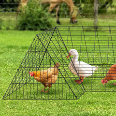 Chicken Tunnels, 400x100x61.5 cm(LxWxH) Chicken Tunnels for Yard, Portable Chicken Tunnels for Outside with Corner Frames, Chicken Coop Run, Suitable for Chickens, Ducks, Rabbits