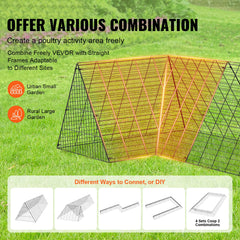 Chicken Tunnels, 400x100x61.5 cm(LxWxH) Chicken Tunnels for Yard, Portable Chicken Tunnels for Outside with Corner Frames, Chicken Coop Run, Suitable for Chickens, Ducks, Rabbits