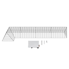 Chicken Tunnels, 400x100x61.5 cm(LxWxH) Chicken Tunnels for Yard, Portable Chicken Tunnels for Outside with Corner Frames, Chicken Coop Run, Suitable for Chickens, Ducks, Rabbits