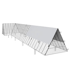 Chicken Tunnels, 400x100x61.5 cm(LxWxH) Chicken Tunnels for Yard, Portable Chicken Tunnels for Outside with Corner Frames, Chicken Coop Run, Suitable for Chickens, Ducks, Rabbits