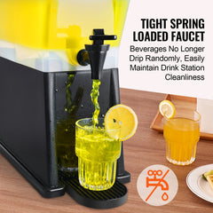 Beverage Dispenser, 3 Gallon Drink Dispenser for Parties, Plastic Juice Dispenser with Stand Spigot Lid, Iced Tea Lemonade Juice Water Dispenser, for Restaurants, Hotels, Parties