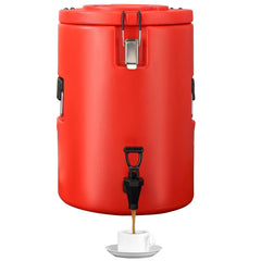 Stainless Steel Insulated Beverage Dispenser, 17.2 Liter, Thermal Hot and Cold Drink Server Dispenser with Spigot Handle, Food-grade for Hot Tea Coffee Water Restaurant Drink Shop