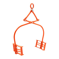 609mm Stone Lifting Tongs, 2-Claw Rock Tongs, Heavy Duty Steel Log Tongs, 500KG Lifting Capacity, Swivel Log Grapple, Serrated Claw Design, Easy Chain Hook up Tongs for Stone Blocks & Marble
