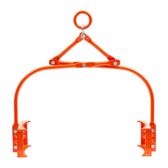 609mm Stone Lifting Tongs, 2-Claw Rock Tongs, Heavy Duty Steel Log Tongs, 500KG Lifting Capacity, Swivel Log Grapple, Serrated Claw Design, Easy Chain Hook up Tongs for Stone Blocks & Marble
