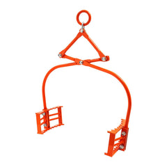 609mm Stone Lifting Tongs, 2-Claw Rock Tongs, Heavy Duty Steel Log Tongs, 500KG Lifting Capacity, Swivel Log Grapple, Serrated Claw Design, Easy Chain Hook up Tongs for Stone Blocks & Marble