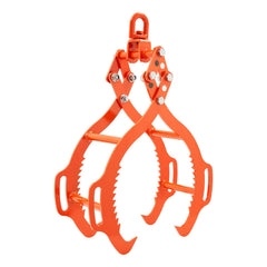 28in Log Lifting Tongs, 4-Claw Log Tongs, Heavy Duty Steel Log Grapple, 2650LBS Lifting Capacity, Swivel Log Graper Timber, Eagle Claw Design, Log Skidding Tongs for Trucks, Tractors, Forklifts