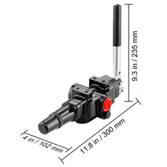 Hydraulic Log Splitter Valve 1 Spool, 25 GPM Hydraulic Directional Control Valve, 3626PSI Hydraulic Loader Valve, Hydraulic Joystick Control Valve for Small Tractors, Loaders, Log Splitter