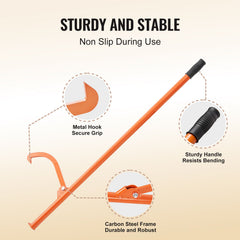 Cant Hook Tool, 46.5 in, Heavy Duty Steel Log Roller, Log Lifter Timber Jack 32" Dia Logs, Forestry Logging Tools, Dual Function Log Handler for Rolling and Clamping Logs