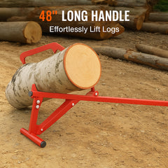 Timberjack, 46.5 in, Heavy Duty Steel Log Roller, Log Lifter with Adjustable Cant Hook, Logging Tools Log Jack for Logs Ups to 25" Dia, Timber Jack for Rolling Cutting and Lifting Logs
