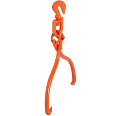 Log Skidding Tongs, 45.7cm 2 Claw Log Lifting Tongs, Heavy Duty Rotating Steel Lumber Skidding Tongs, 350 kg Loading Capacity, Log Lifting, Handling, Dragging & Carrying Tool