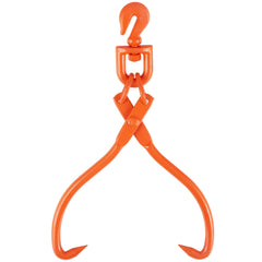 Log Skidding Tongs, 45.7cm 2 Claw Log Lifting Tongs, Heavy Duty Rotating Steel Lumber Skidding Tongs, 350 kg Loading Capacity, Log Lifting, Handling, Dragging & Carrying Tool