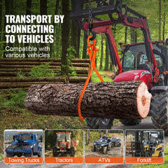 Log Skidding Tongs, 81.3cm 2 Claw Log Lifting Tongs, Heavy Duty Steel Lumber Skidding Tongs, 700 kg Loading Capacity, Log Lifting, Handling, Dragging & Carrying Tool