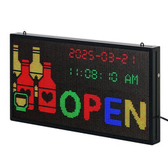 27x14in Programmable LED Sign Digital Scrolling Display Board P5 Fullcolor