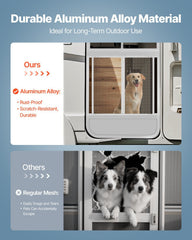 RV Screen Door Protector, 800 x 723.9 mm Door Grille, Easy to Install and Disassemble, Reinforced Breathable Protective Mesh, Aluminum Alloy Camper RV Entry Protector for Pet Protection, White