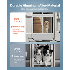 RV Screen Door Protector, 800 x 723.9 mm Door Grille, Easy to Install and Disassemble, Reinforced Breathable Protective Mesh, Aluminum Alloy Camper RV Entry Protector for Pet Protection, White