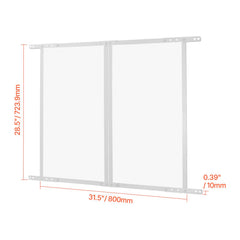 RV Screen Door Protector, 800 x 723.9 mm Door Grille, Easy to Install and Disassemble, Reinforced Breathable Protective Mesh, Aluminum Alloy Camper RV Entry Protector for Pet Protection, White