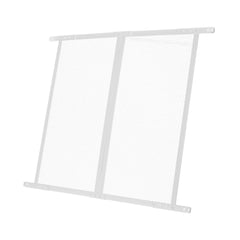 RV Screen Door Protector, 800 x 723.9 mm Door Grille, Easy to Install and Disassemble, Reinforced Breathable Protective Mesh, Aluminum Alloy Camper RV Entry Protector for Pet Protection, White