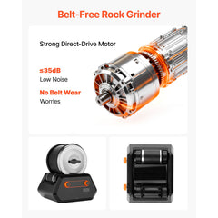 Rock Tumbler Kit, 3 lbs Rock Polishing Kit, 4 Speed Settings 9-Day Polishing Timer Stone Polishing Kit, Rock Polisher with Rough Gemstones and Polishing Grits, Rock Polisher for Adults Kids