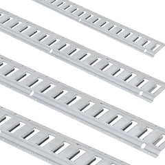 E Track Tie-Down Rail Kit, 24PCS 1524 mm E-Tracks Set Includes 8 Steel Rails & 8 O-Rings & 8 Tie-Offs with D-Ring, Versatile Trailer Securing Accessories for Cargo Motorcycles Bikes, 816 kg Load
