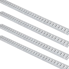 E Track Tie-Down Rail Kit, 24PCS 1524 mm E-Tracks Set Includes 8 Steel Rails & 8 O-Rings & 8 Tie-Offs with D-Ring, Versatile Trailer Securing Accessories for Cargo Motorcycles Bikes, 816 kg Load