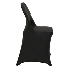 Stretch Spandex Folding Chair Covers, Universal Fitted Chair Cover, Removable Washable Protective Slipcovers, for Wedding, Holiday, Banquet, Party, Celebration, Dining (100PCS Black)