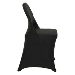 Stretch Spandex Folding Chair Covers, Universal Fitted Chair Cover, Removable Washable Protective Slipcovers, for Wedding, Holiday, Banquet, Party, Celebration, Dining (50PCS Black)