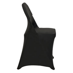 Stretch Spandex Folding Chair Covers, Universal Fitted Chair Cover, Removable Washable Protective Slipcovers, for Wedding, Holiday, Banquet, Party, Celebration, Dining (50PCS Black)