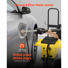 4.5KW Professional Stud Welder Dent Repair Kit with 2 Welding Guns & 6 Modes, All in One Dent Repair Workstation with Extended Handle, Padded Seat and Accessory Tray