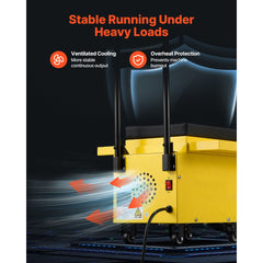 4.5KW Professional Stud Welder Dent Repair Kit with 2 Welding Guns & 6 Modes, All in One Dent Repair Workstation with Extended Handle, Padded Seat and Accessory Tray