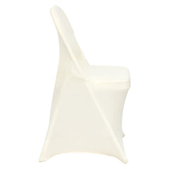 Stretch Spandex Folding Chair Covers, Universal Fitted Chair Cover, Removable Washable Protective Slipcovers, for Wedding, Holiday, Banquet, Party, Celebration, Dining (30PCS Ivory White)