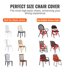Stretch Spandex Folding Chair Covers, Universal Fitted Chair Cover, Removable Washable Protective Slipcovers, for Wedding, Holiday, Banquet, Party, Celebration, Dining (30PCS White)